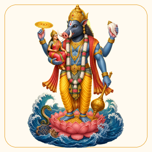 भगवान विष्णूचा वराह (डुक्कर) अवतार — दशावतारांतील तिसरा अवतार (मत्स्य-कूर्मानंतर, वामनाआधी)