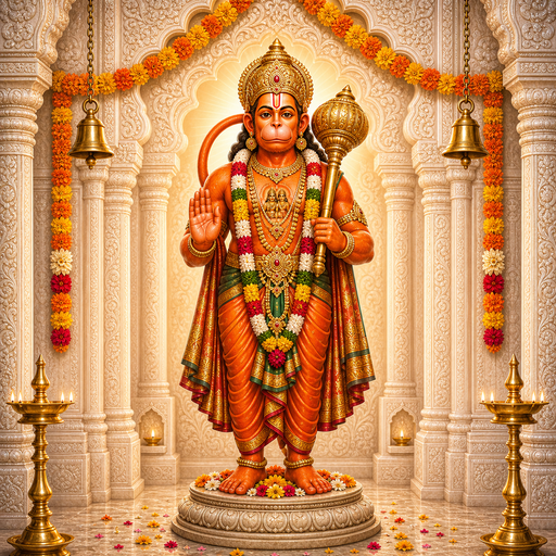 Shri Hanuman (Maruti — worshipped here mainly in his child form); Mata Anjani